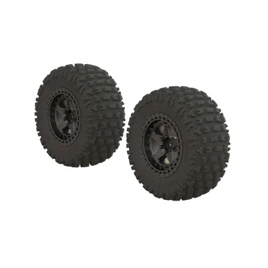Arrma ARA550087 DBoots Fortress SC Tire Set Glued Gun Metal, Pair