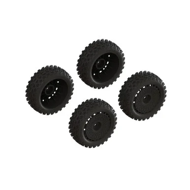 ARRMA ARA550114 dBoots '2-HO' Tire Set Glued, Black 2 Pairs