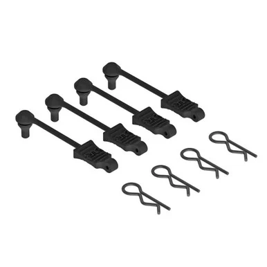 ARRMA ARAC3445 AR390165 Body Clip Retainer 1/10 Scale Black (4)