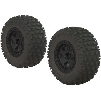 Arrma ARAC9630 AR550042 Fortress SC Tire Set Glued Black, Pair