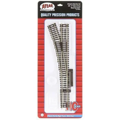 Atlas Model Railroad 544 HO Code 83 22" Radius Manual Snap Switch Left