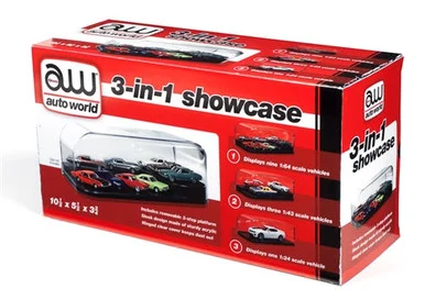 Autoworld AWDC004: 3-in-1 Auto Plastic Display Showcase