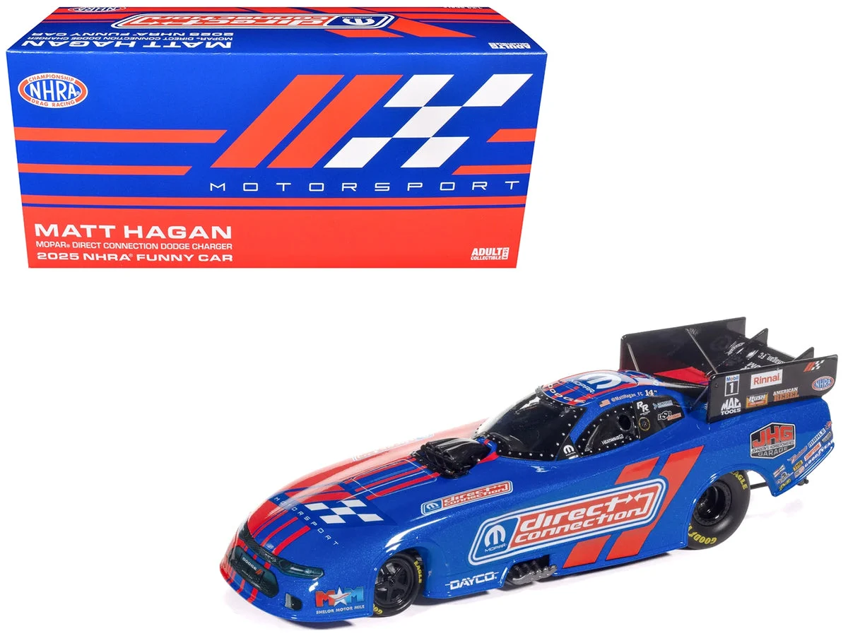 Dodge Charger NHRA Funny Car Matt Hagan "MOPAR Direct Connection" (2025) Limited Edition 1/24 Diecast Model Car by Auto World - Autoworld