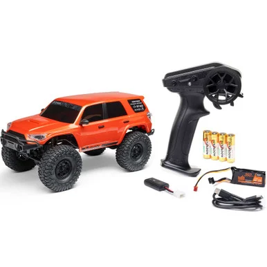 AXIAL AXI-2035T1 1/24 SCX24 Toyota 4Runner 4X4 RTR Brushed Rock Crawler (Battery & Charger Included), Orange