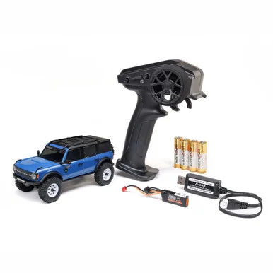 AXIAL AXI2048T1 1/30 SCX30 Ford Bronco 4X4 RTR Brushed Rock Crawler (Battery & Charger Included), Blue