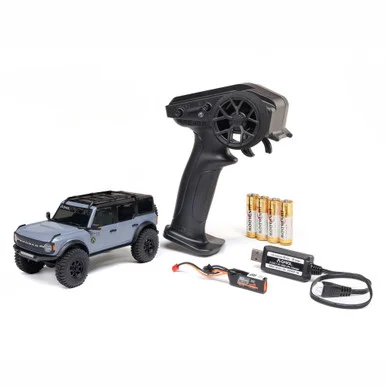 AXIAL AXI2048T2 1/30 SCX30 Ford Bronco 4X4 RTR Brushed Rock Crawler (Battery & Charger Included), Gray