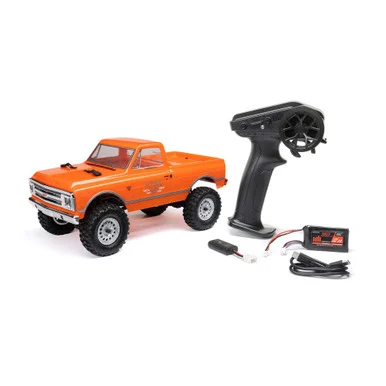 Axial AXI00001V2T3 1/24 SCX24 1967 Chevrolet C10 4WD Brushed Truck RTR, Orange