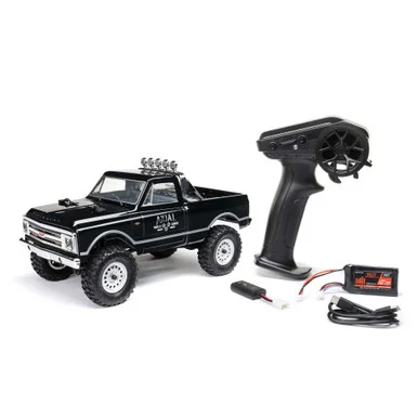 Axial AXI00001V2T4 1/24 SCX24 1967 Chevrolet C10 4WD Brushed Truck RTR, Black