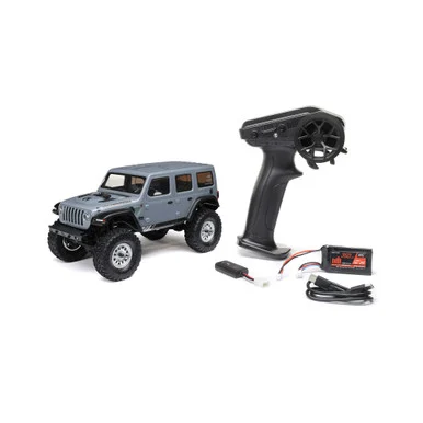 Axial AXI00002V3T3 1/24 SCX24 2019 Jeep Wrangler JLU CRC 4X4 RTR Brushed Rock Crawler (Battery & Charger Included), Gray