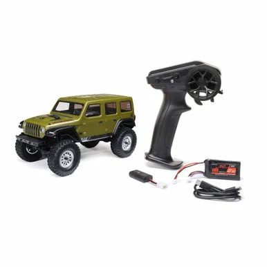 Axial AXI00002V3T4: SCX24 2019 Jeep Wrangler JLU CRC, Green: 1/24 4WD RTR