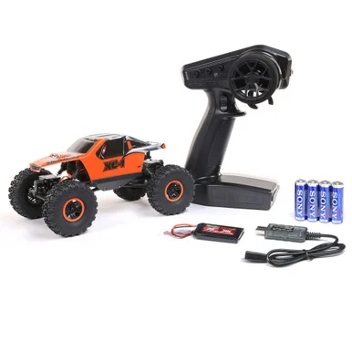 Axial AXI00003T2: AX24 XC-1, 1/24th 4WS Crawler Brushed RTR, Orange