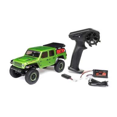 Axial AXI00005V2T3: SCX24 Jeep Gladiator 4WD Rock Crawler RTR, Green