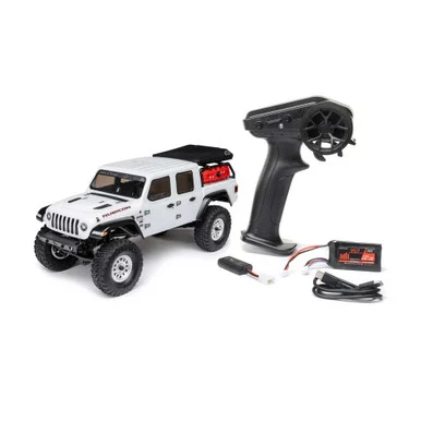 Axial AXI00005V2T4: SCX24 Jeep Gladiator 4WD Rock Crawler RTR, White