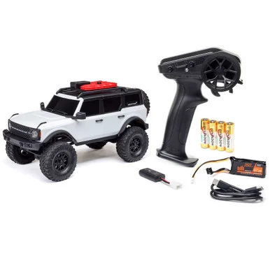 AXIAL AXI00006V2T4 1/24 SCX24 Ford Bronco 4X4 RTR Brushed Rock Crawler (Battery & Charger Included), White