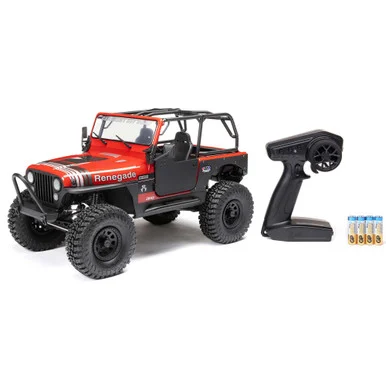 AXIAL AXI03008V2T1 1/10 SCX10 III Jeep CJ-7 4X4 RTR Brushed Rock Crawler, Red