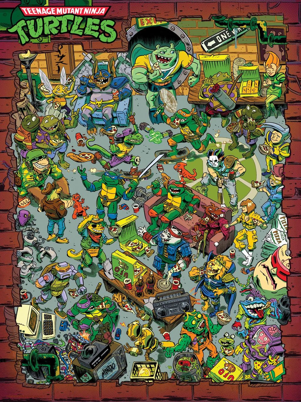 Teenage Mutant Ninja Turtles "Pizza Party" Poster - Aaron Conley