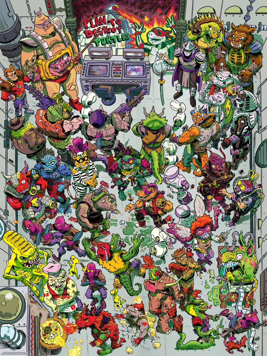 Teenage Mutant Ninja Turtles "Villain Party" Poster - Aaron Conley