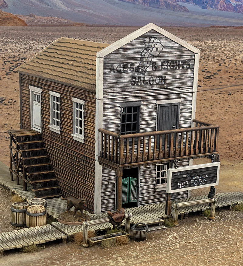 Dead Man’s Hand Aces & Eights Saloon 28 mm Scale Model Plastic Scenery - Great Escape Games