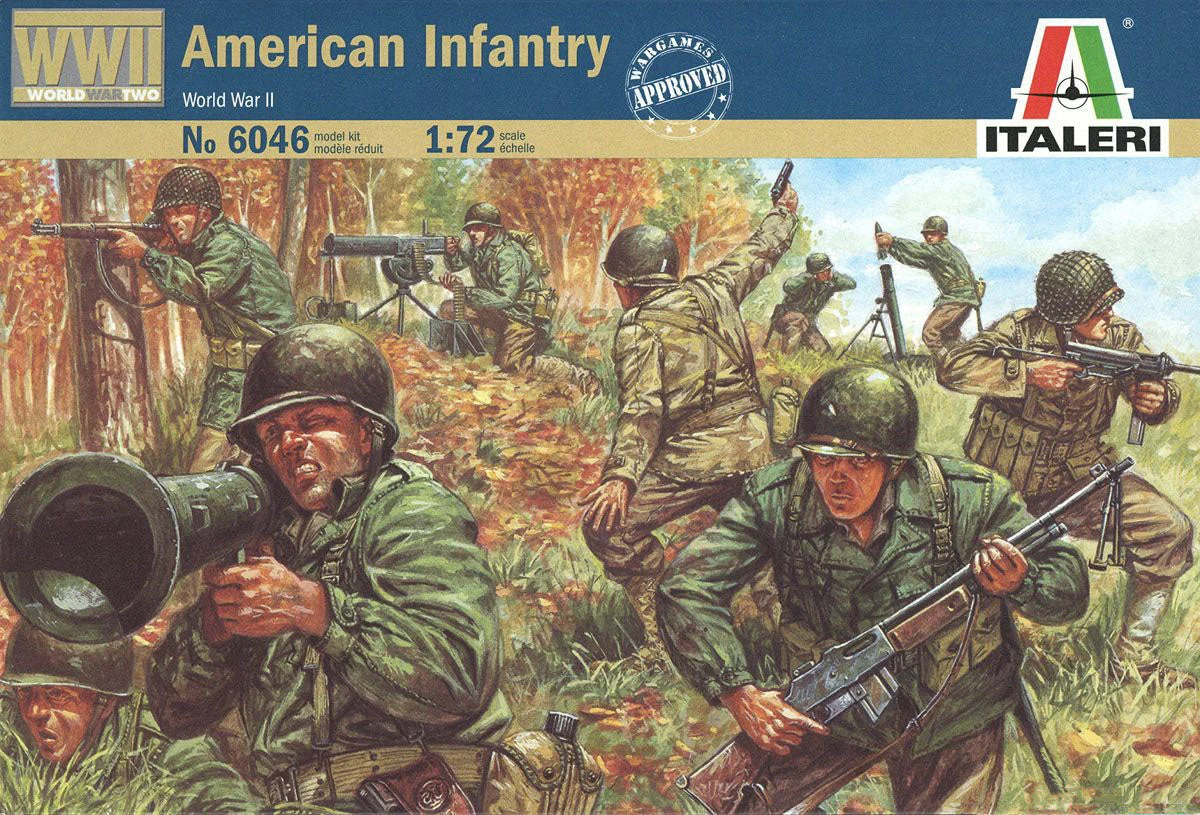 American Infantry WWII 1/72 Scale Plastic Figures - Italeri