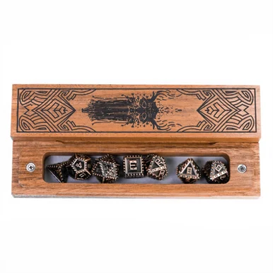 Foam Brain Games 6031 Ancestral Tomb Sapele Wood Dice Box - FoamBrain