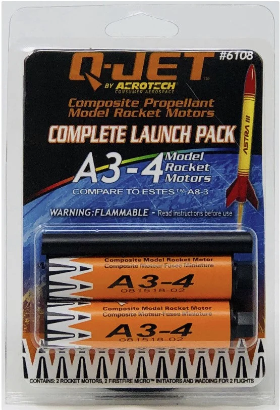 A3-4 Q-Jet Composite Model Rocket Motor (2 Pack)