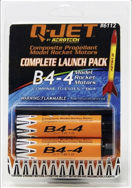 B4-4 Q-Jet Composite Model Rocket Motor (2-Pack)