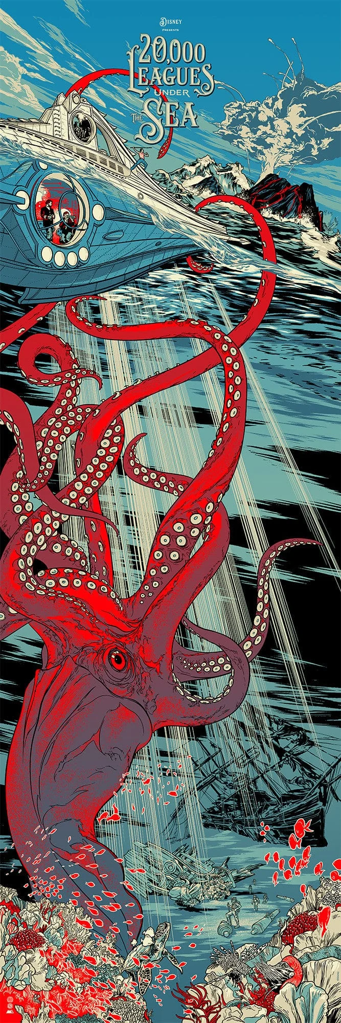 Mondo X Cyclops Print Works Print #29: 20,000 Leagues Under The Sea - Martin Ansin