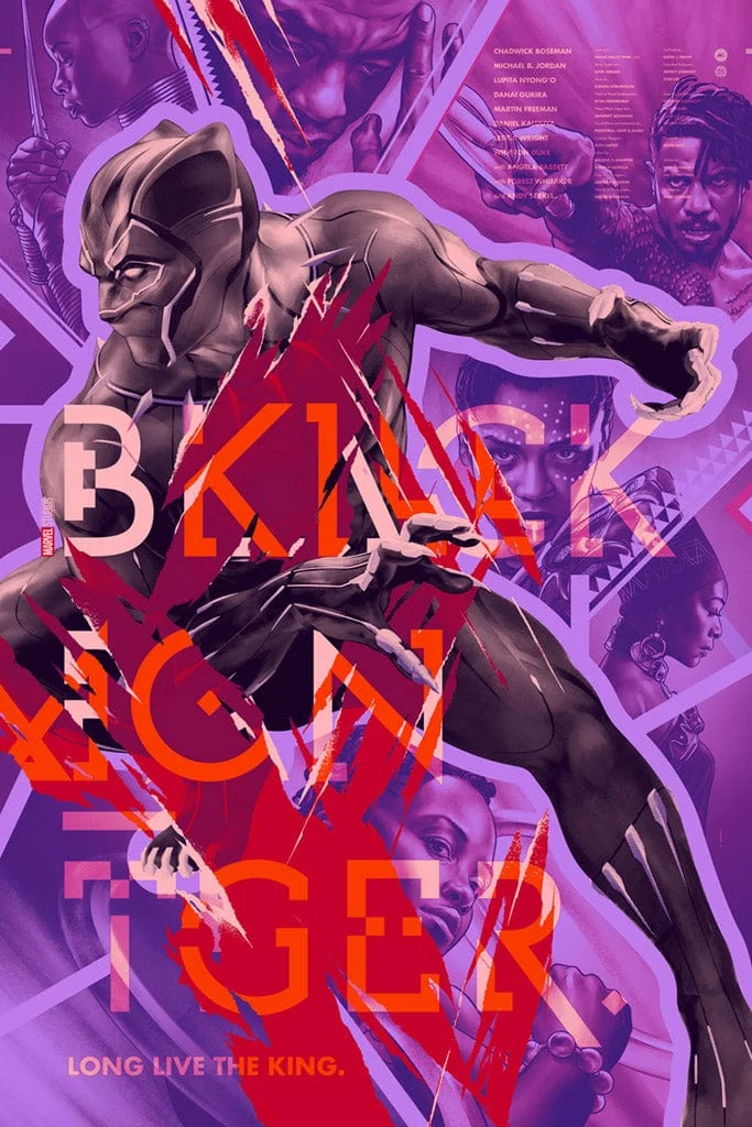 Black Panther (Variant) Poster - Martin Ansin