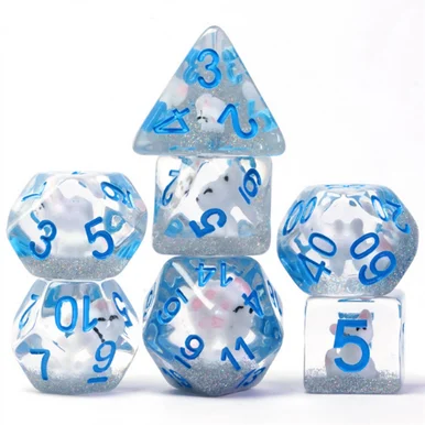 Foam Brain Games 2324 Arctic Fox RPG Dice Set - FoamBrain