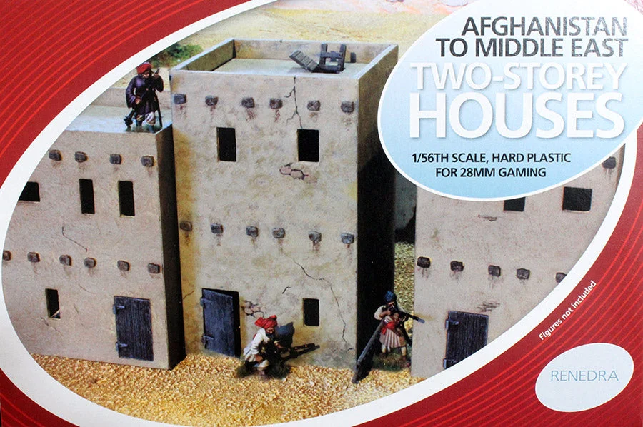 Afghanistan To Middle East Two Story Houses 28mm Scale Scenery - Renedra Limited