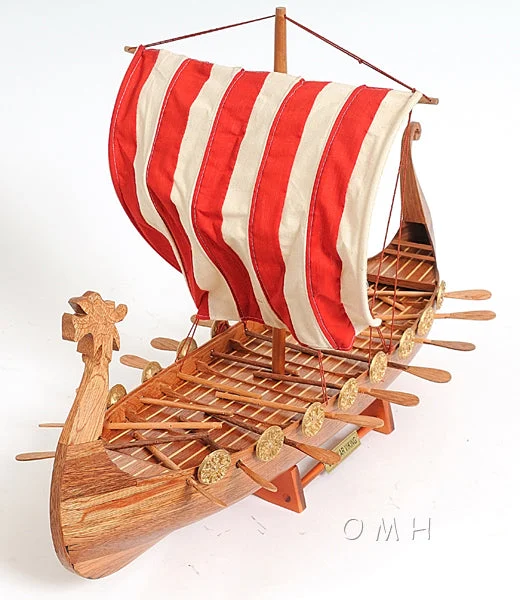 Drakkar Viking Wooden Scale Model - Old Modern Handicrafts