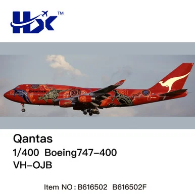 Qantas B747-400 "Wunala Dreaming" Flaps Down VH-OJB B616502F 1:400