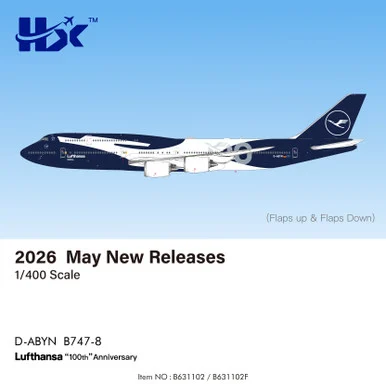 Lufthansa B747-8 "100th Anniversary" Reg: D-ABYN B631102 Scale 1:400
