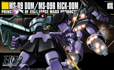 Bandai 5055877 #059 DOM / MS-09R RICK-DOM Principality Of Zeon Force Mass Productive HGUC 1/144 Scale Model Kit