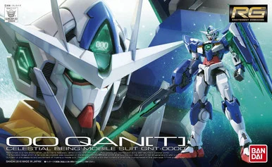 Bandai 5061604 #21 00 QAN(T) Celestial Being Mobile Suit GNT-0000 RG 1/144 Scale Model Kit