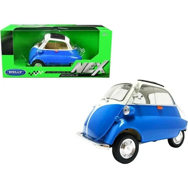 BMW Isetta (Blue) 1/18 Scale Diecast Car - Welly