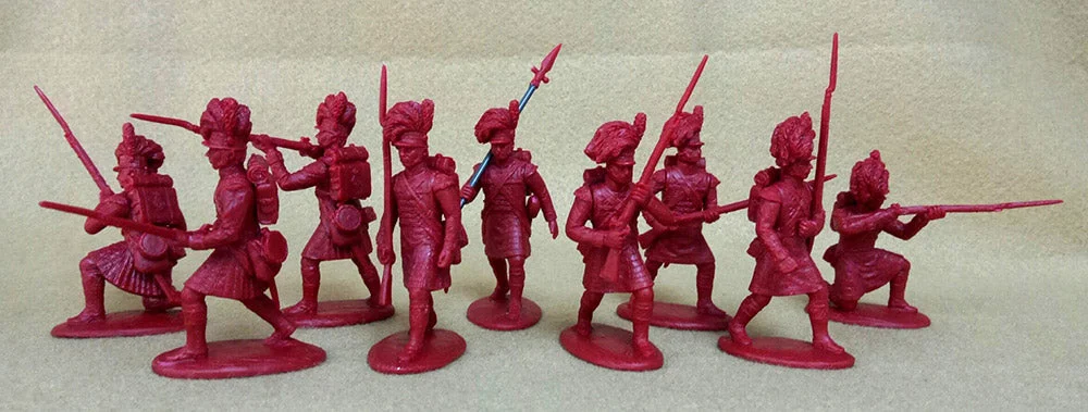 Napoleonic Wars British Highlander Flank Company 1803 – 1815, 54 mm (1/32) Scale Plastic Figures - Expeditionary Force