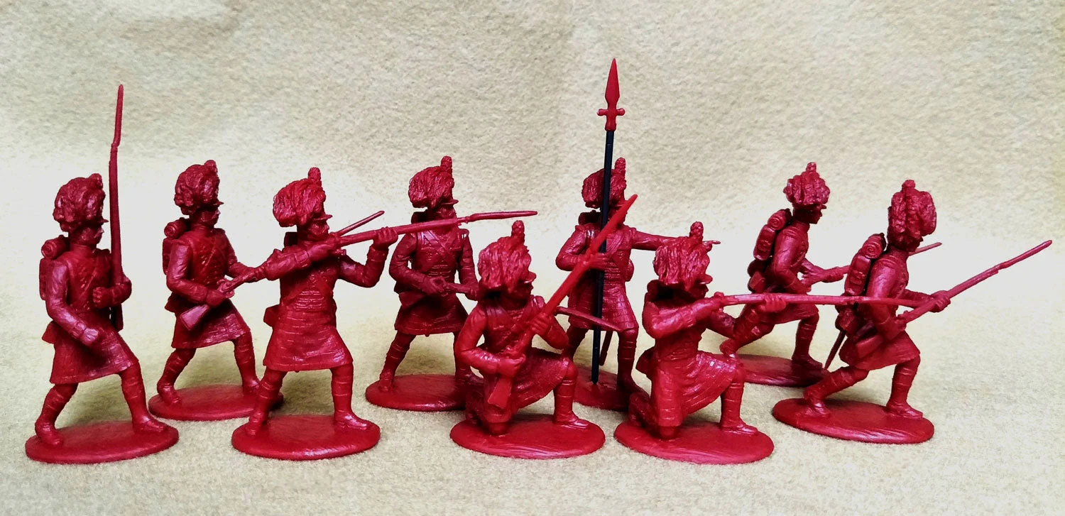 Napoleonic Wars British Highland Infantry (Centre Company) 1803 – 1815, 54 mm (1/32) Scale Plastic Figures - Expeditionary Force