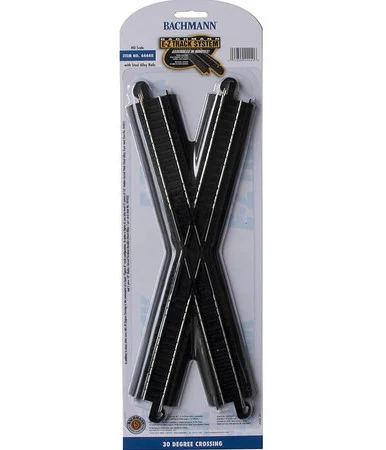 Bachmann 44440 HO 30 Degree Crossing Steel Alloy Track w/ Black Roadbed