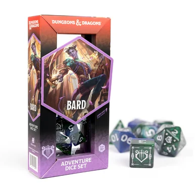 Sirius Dice SDZ2002-09 Dungeons and Dragons Adventure Dice - Bard: Blue/Green