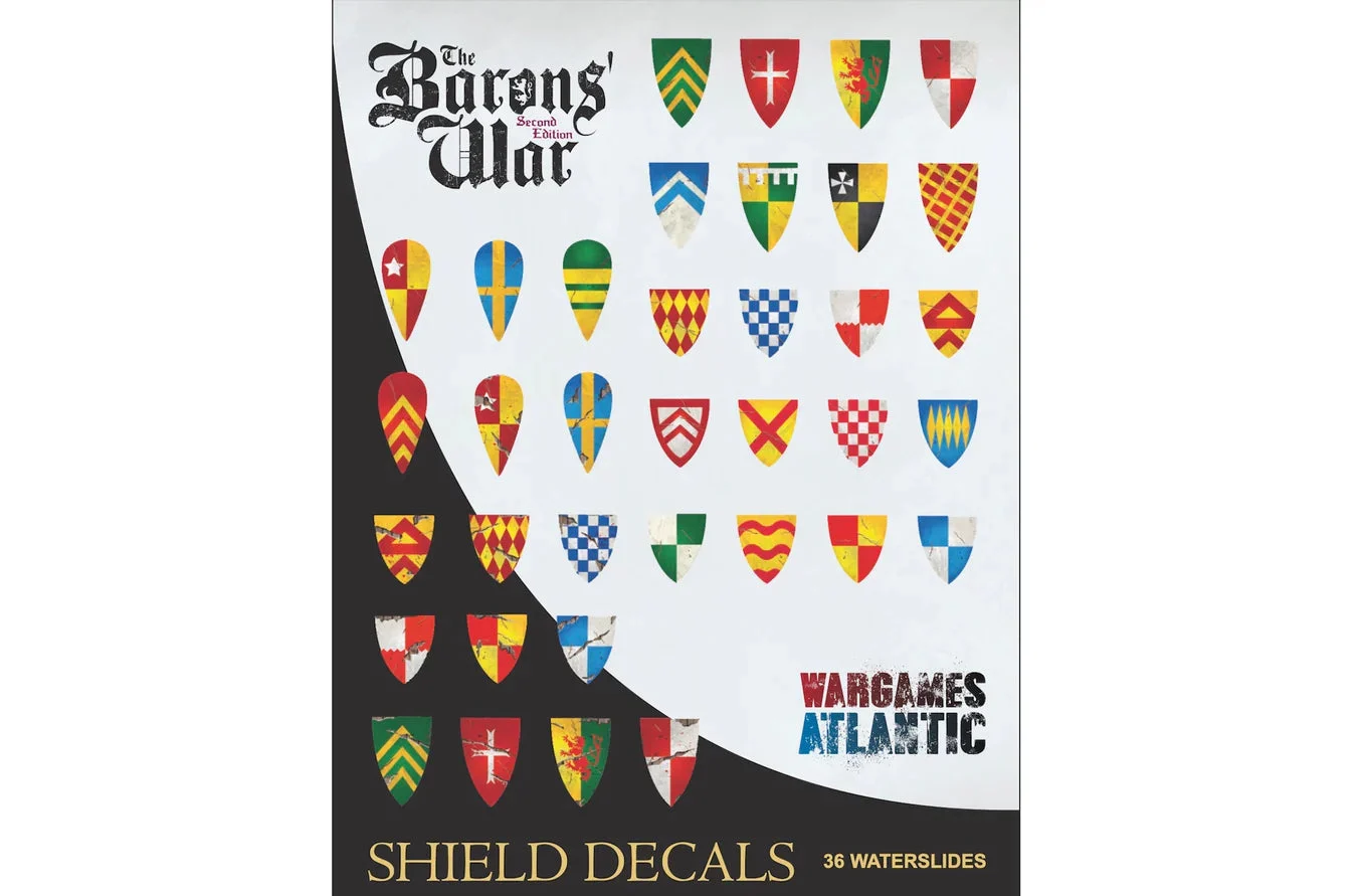 Wargames Atlantic: Barons' War Shield Decals (01) – The Barons' War Collection