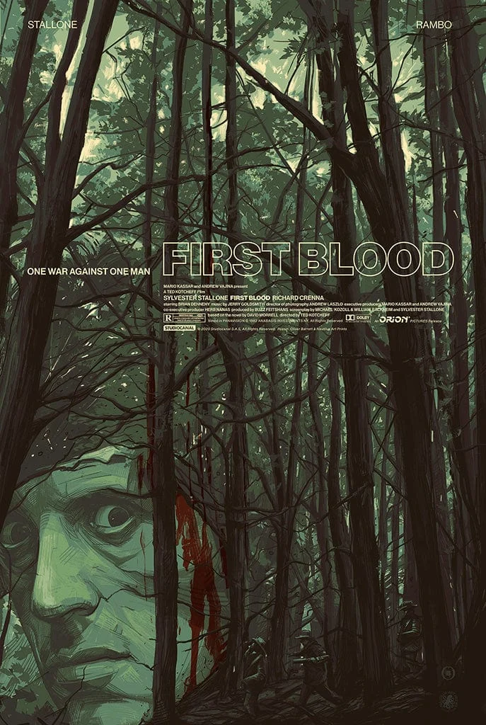 Nautilus x Mondo #3: First Blood Screenprinted Poster - Oliver Barrett