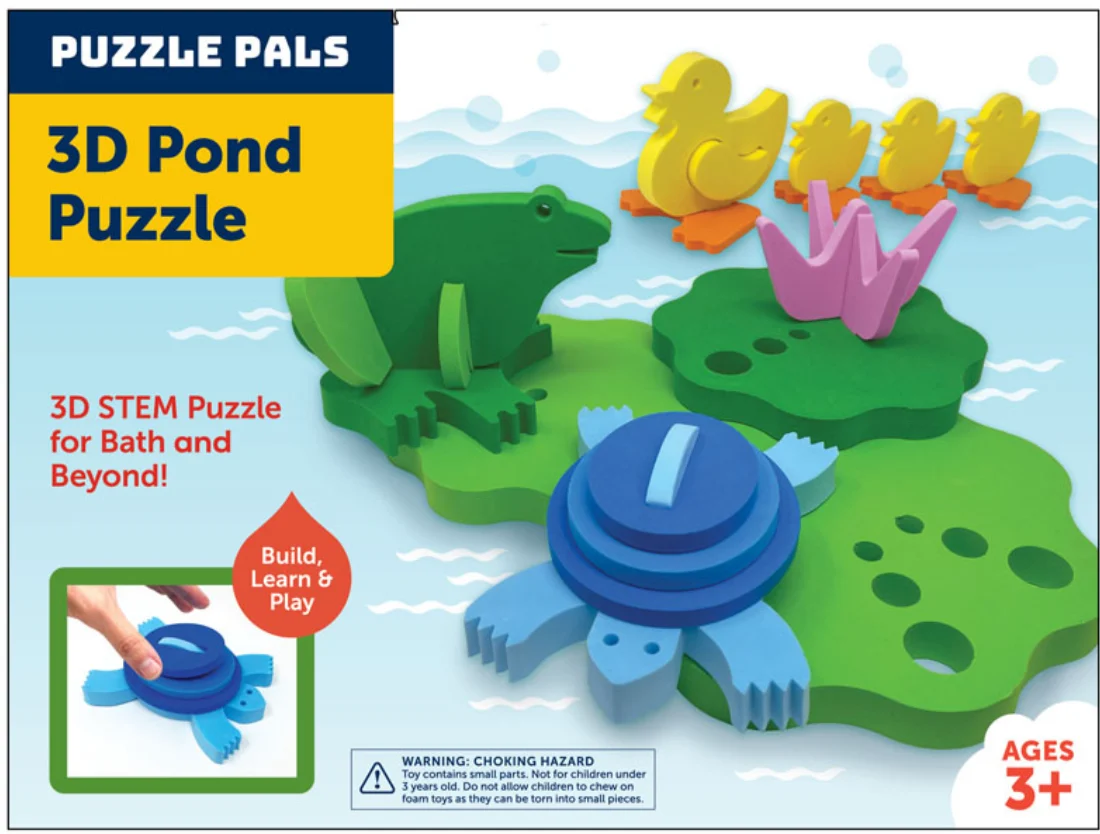 3D Pond Puzzle Bath Blocks - Just Think Toys