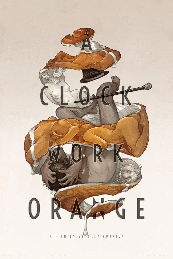 A Clockwork Orange Screenprinted Poster - Wylie Beckert