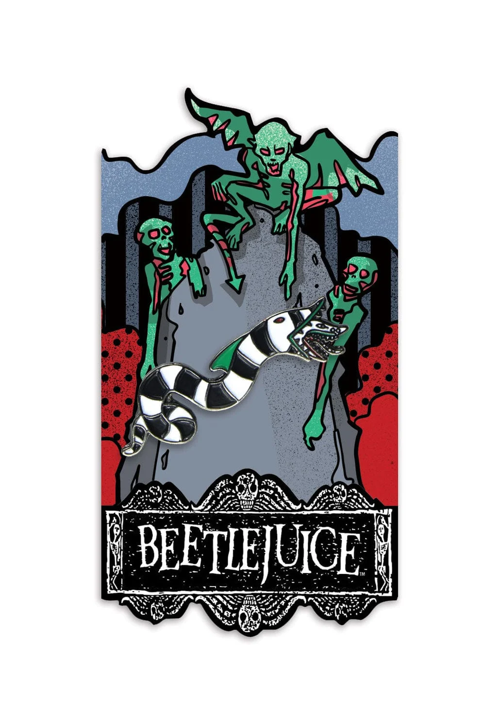 Beetlejuice: Sandworm Enamel Pin - We Buy Your Kids