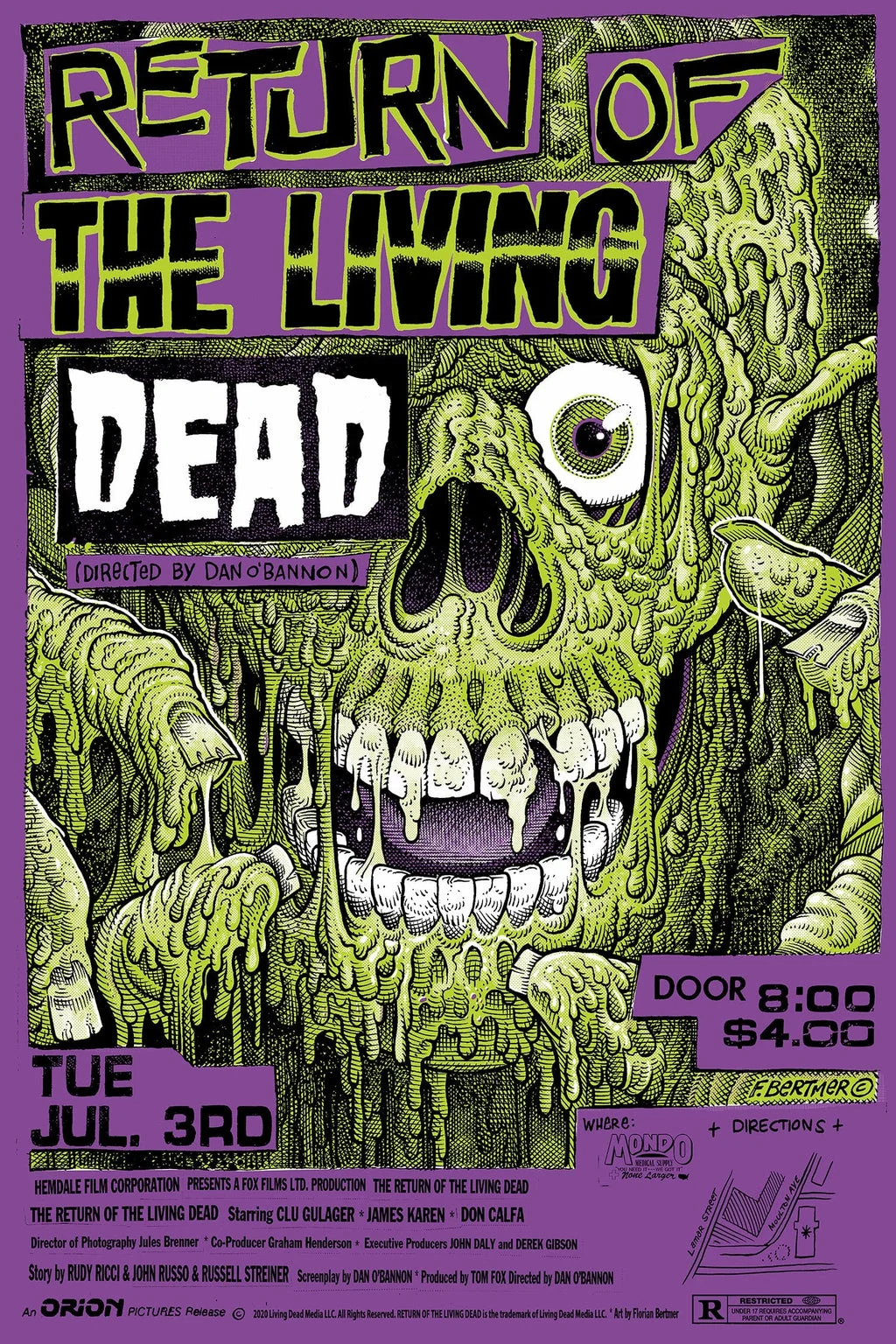 Return of the Living Dead (Devilock Variant) Poster - Florian Bertmer