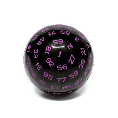 Foam Brain Games 5035 45mm D100 - Black Opaque with Purple