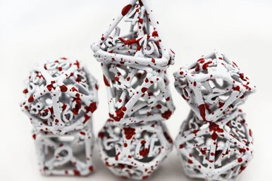 Foam Brain Games 4217 Blood Bones - Hollow Metal RPG Dice Set