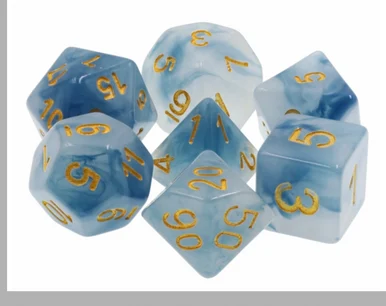 Foam Brain Games 2030 Blue Jade RPG Dice Set - FoamBrain