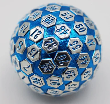 Foam Brain Games 5026 45mm Metal D100 - Blue and Silver